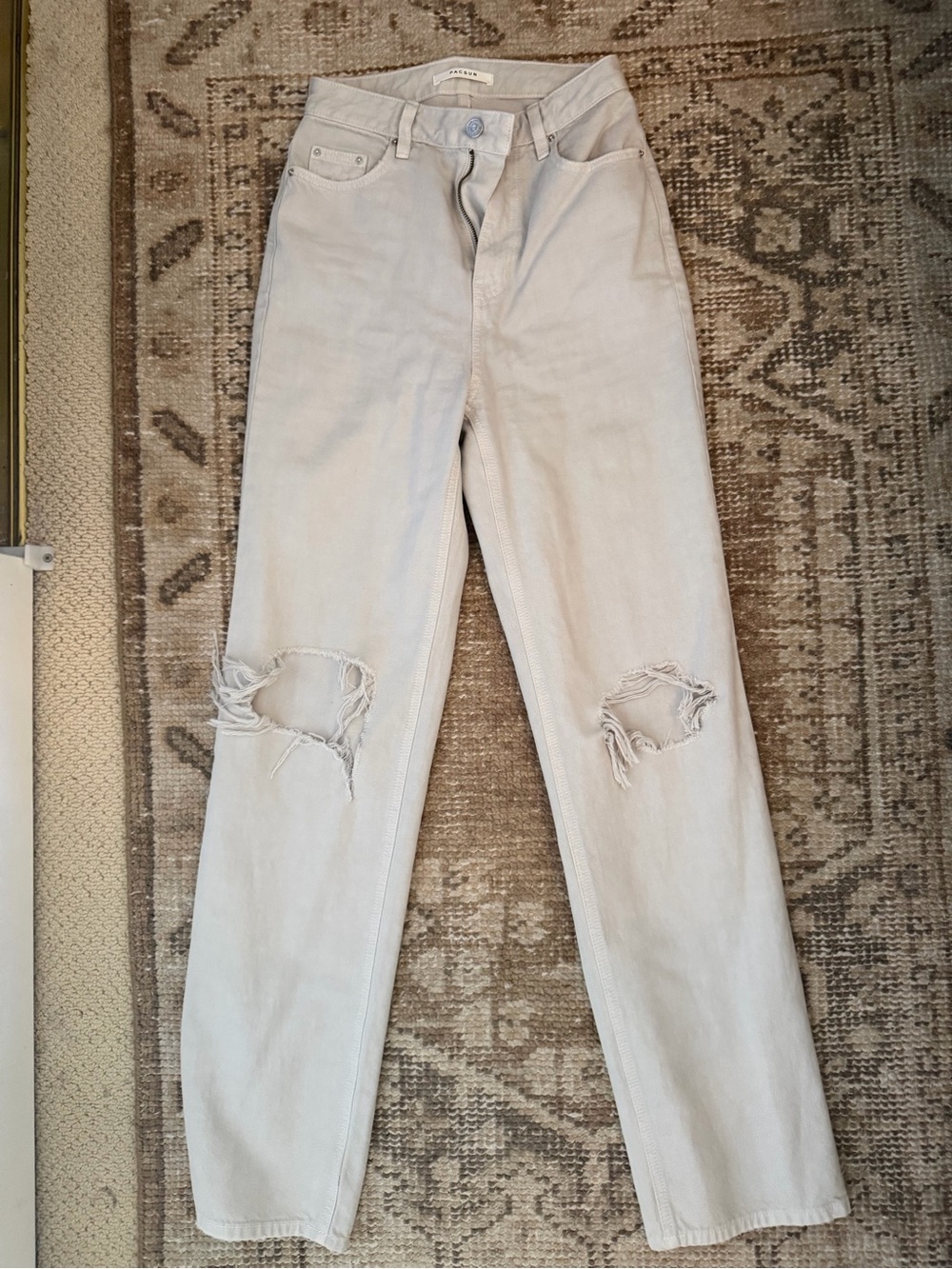 PacSun Light Beige High-Rise Jeans